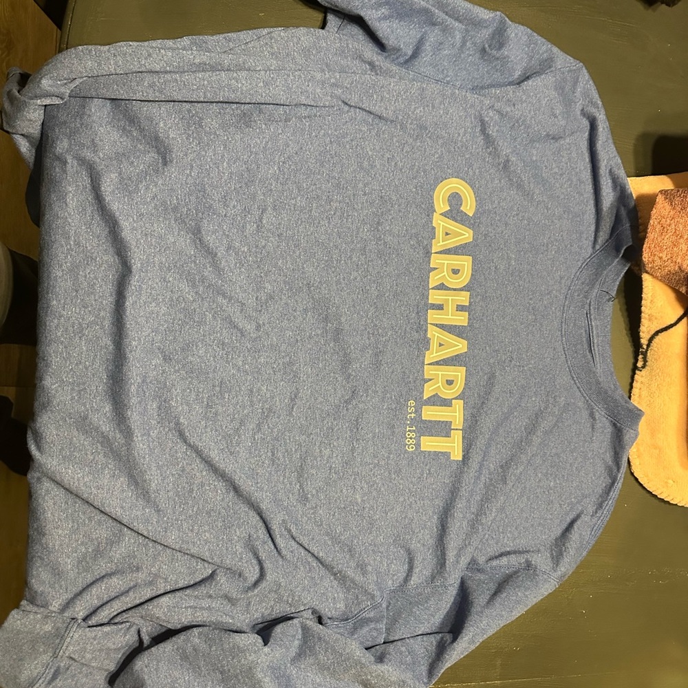 Blue long sleeved shirt